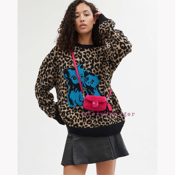 NWT Coach Tabby 12 Lil Nas X Edition Shoulder Bag Silver/Bright Fushia - Picture 6 of 16